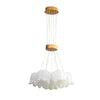modern copper white pe acrylic lily chandelier