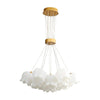 modern copper white pe acrylic lily chandelier