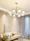 modern cream glass flower chandelier