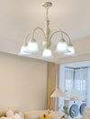 modern cream glass flower chandelier