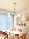 modern cream glass flower chandelier