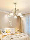 modern cream glass flower chandelier