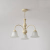 modern cream glass flower chandelier