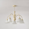 modern cream glass flower chandelier