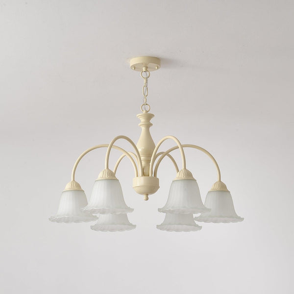 modern cream glass flower chandelier