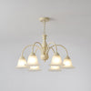 modern cream glass flower chandelier
