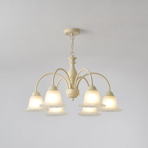 modern cream glass flower chandelier