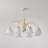 modern cream glass flower chandelier