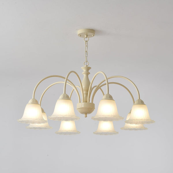 modern cream glass flower chandelier