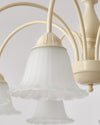 modern cream glass flower chandelier