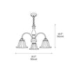 modern cream glass flower chandelier