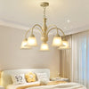 modern cream glass flower chandelier
