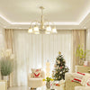 modern cream glass flower chandelier