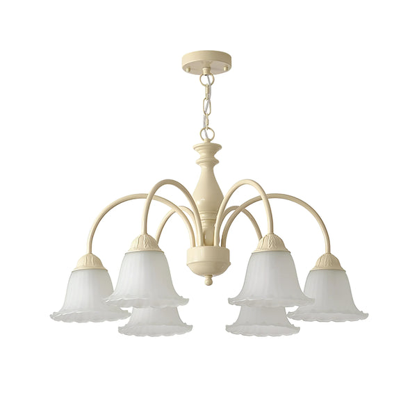 modern cream glass flower chandelier