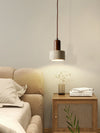 modern cream travertine stone pendant light