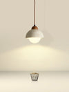modern cream travertine stone pendant light