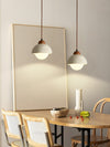 modern cream travertine stone pendant light