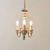 modern farmhouse gold wood carved pendant light