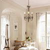 modern farmhouse gold wood carved pendant light