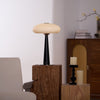 modern fluted glass led table lamp