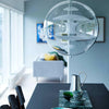 modern gold acrylic cosmic disc pendant lamp