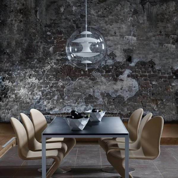 modern gold acrylic cosmic disc pendant lamp