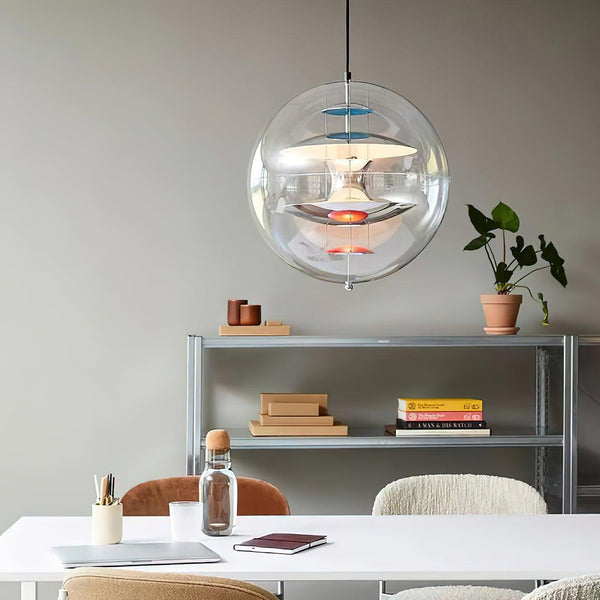 modern gold acrylic cosmic disc pendant lamp