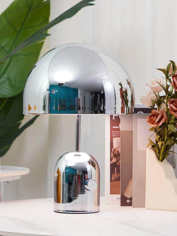 modern gold acrylic dome table lamp