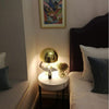 modern gold acrylic dome table lamp