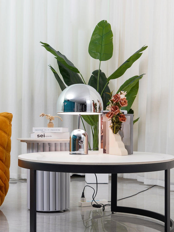 modern gold acrylic dome table lamp