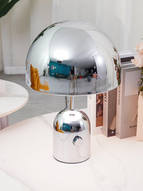modern gold acrylic dome table lamp