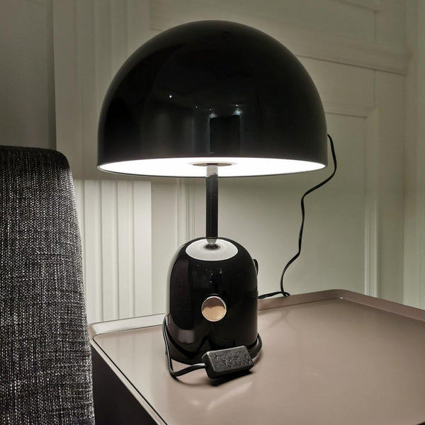 modern gold acrylic dome table lamp