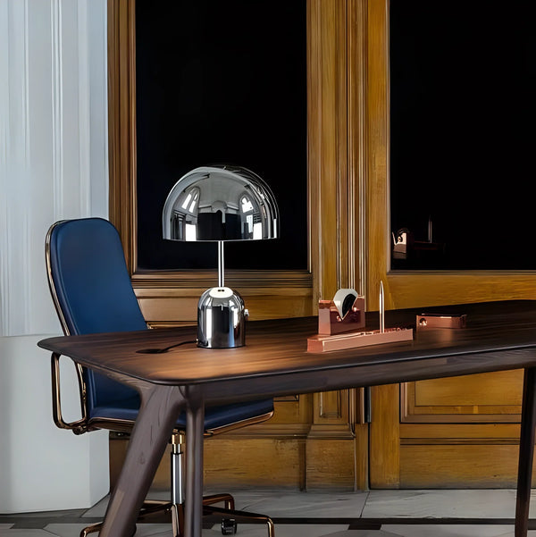 modern gold acrylic dome table lamp