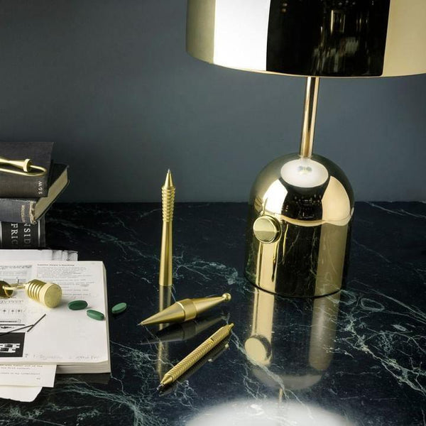 modern gold acrylic dome table lamp