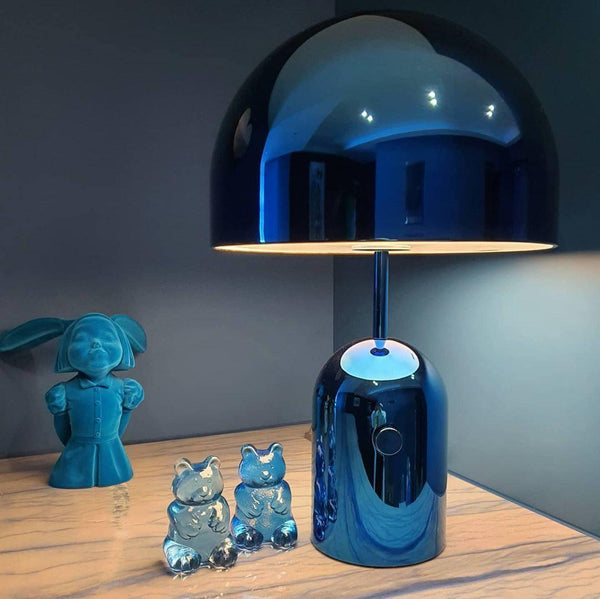 modern gold acrylic dome table lamp