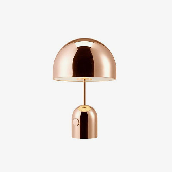 modern gold acrylic dome table lamp
