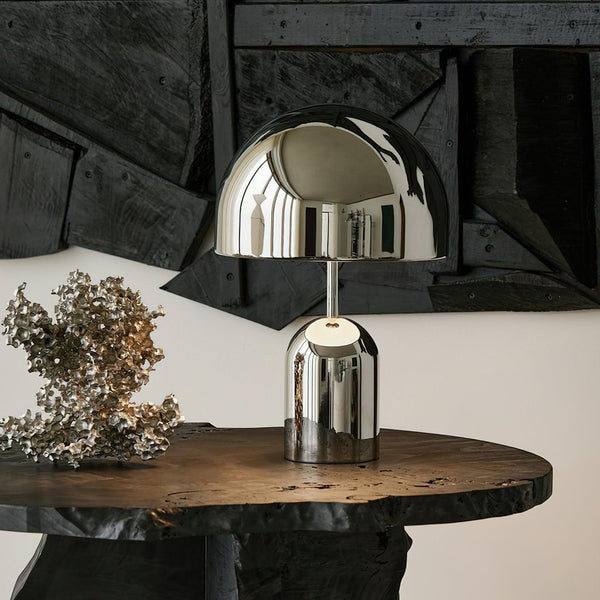 modern gold acrylic dome table lamp