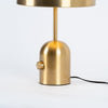 modern gold acrylic dome table lamp