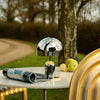 modern gold acrylic dome table lamp