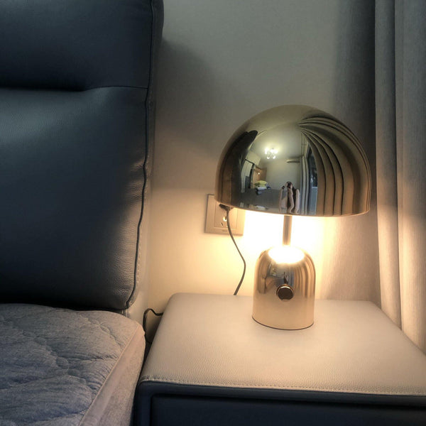 modern gold acrylic dome table lamp