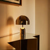 modern gold acrylic dome table lamp