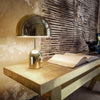 modern gold acrylic dome table lamp