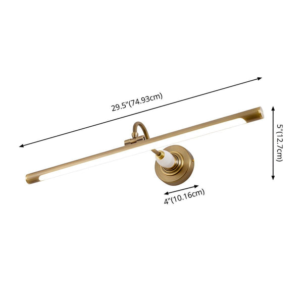 modern gold acrylic linear led wall light