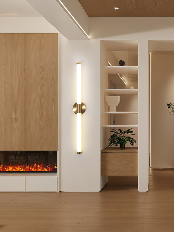 modern gold acrylic linear led wall sconce 2