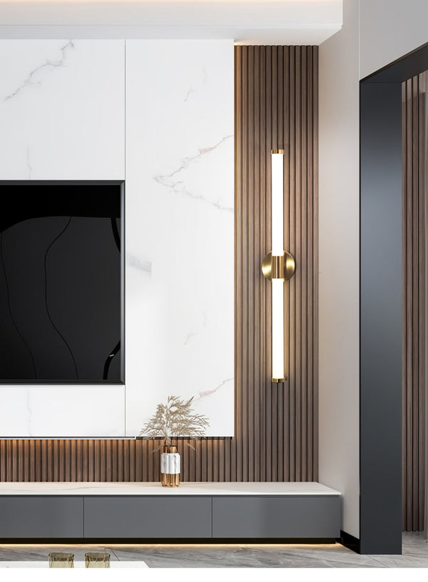 modern gold acrylic linear led wall sconce 2