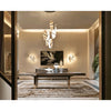 modern gold alabaster rock chandelier