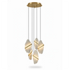 modern gold alabaster rock chandelier