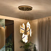 modern gold alabaster rock chandelier