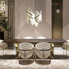 modern gold alabaster rock chandelier