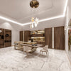 modern gold alabaster rock chandelier